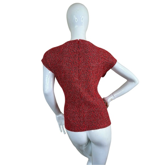 7th Ave New York & Co textured blouse top career cutout neck detail career XL - Picture 5 of 15